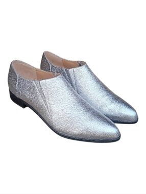 Joe's Jeans Dahlia Metallic Loafer Ankle Boot Silver 8.5